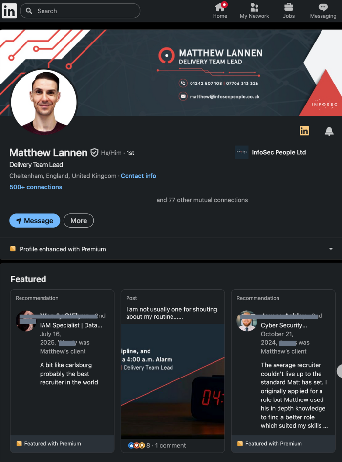 trust worthy linkedin page for article on hiring scams