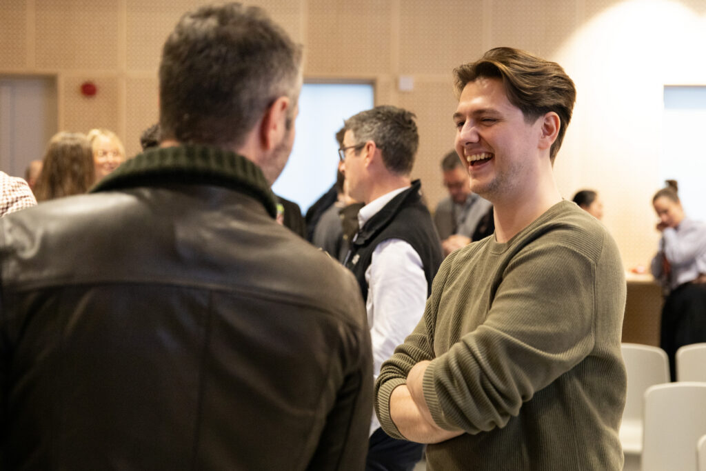 Cyber recruiter at an event